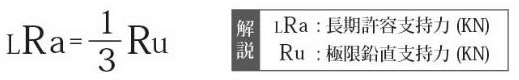 地盤で決まる許容鉛直支持力LRaの算定方法